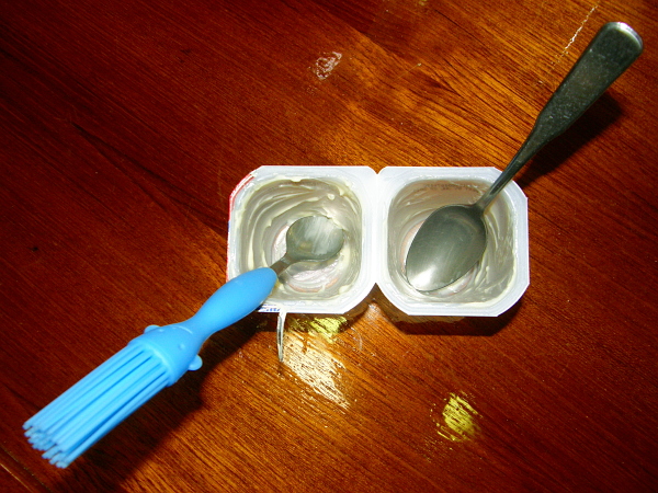 Two tapioca cups eaten while stuck together.