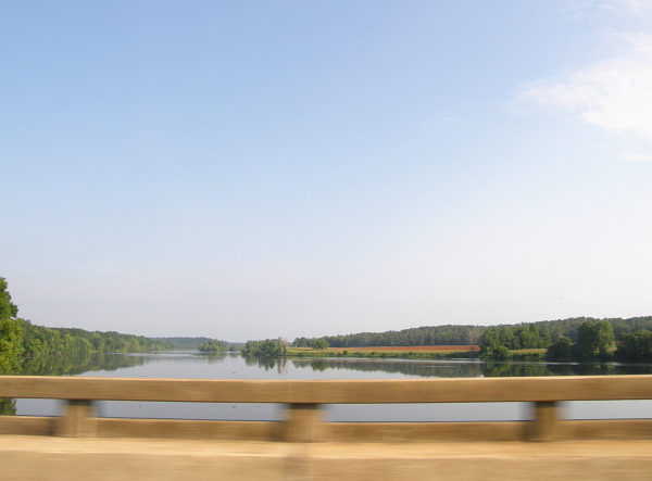 View from a bridge in South Carolina, at 55mph