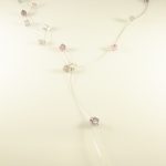Wisp - sterling silver and fluorite lariat necklace