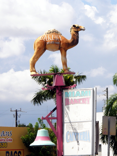 Vintage Camel Gas Station sign converted to Bakery sign.