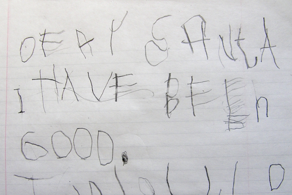 4-year-old's letter to Santa