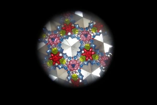 Closeup through kaleidoscope viewer.