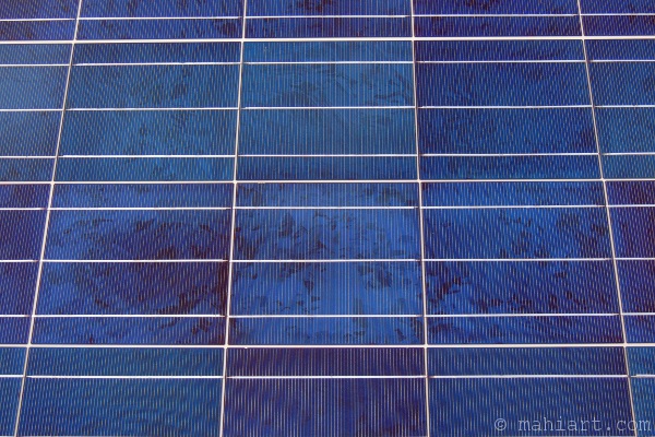 Closeup of solar panel