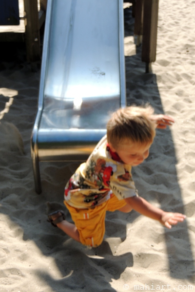 slide, playground, playing