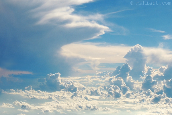 clouds seen from airplane window