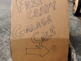 Today’s inlet: Free crapy garage sale