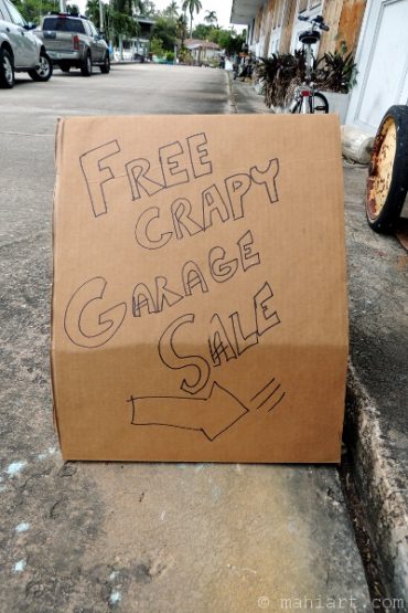 Today’s inlet: Free crapy garage sale