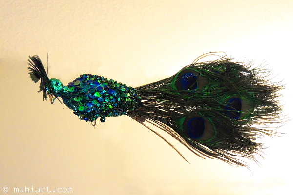 Sparkly peacock.