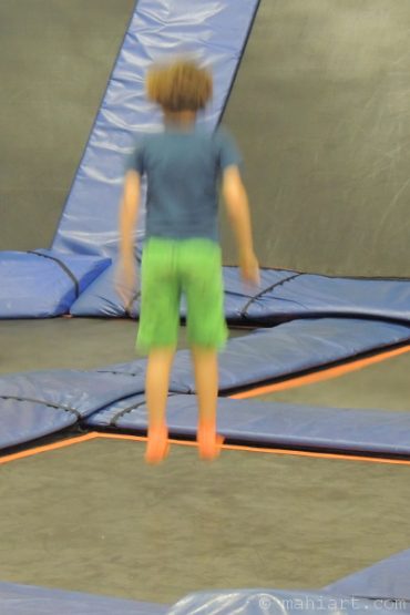 Trampolines.