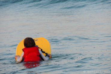 Waiting for a wave.