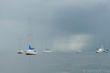 In the anchorage.