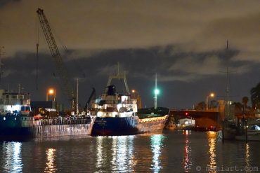The bridge at night.