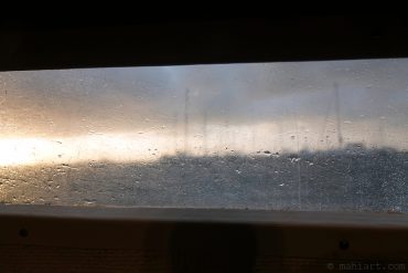 Through the portlight.