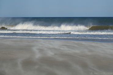 Blustery beach.