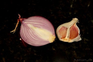 Still life with alliums.